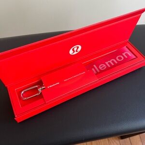 Lululemon Pinnacle Member Exclusive Never Lost Red Keychain